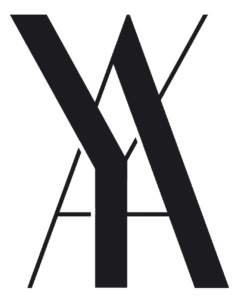 Zwart monogram van een sponsor